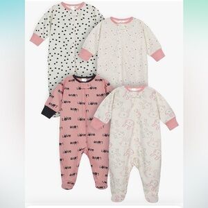 Gerber Pink and White Pajama Sets for Cozy Comfort